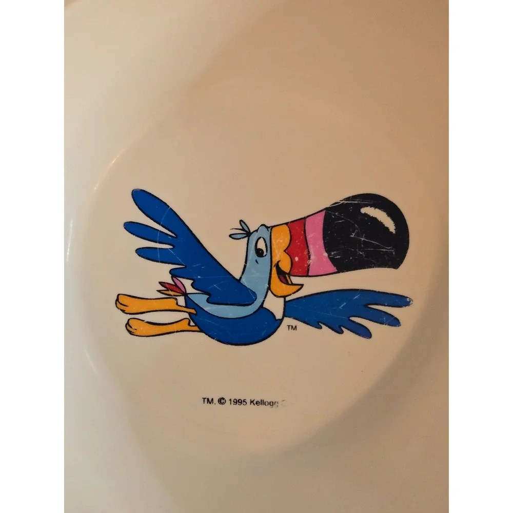 Vtg 1995 Kelloggs Cereal Bowls Set of 4 Tony Tiger Toucan Sam Corny Snap Crackle
